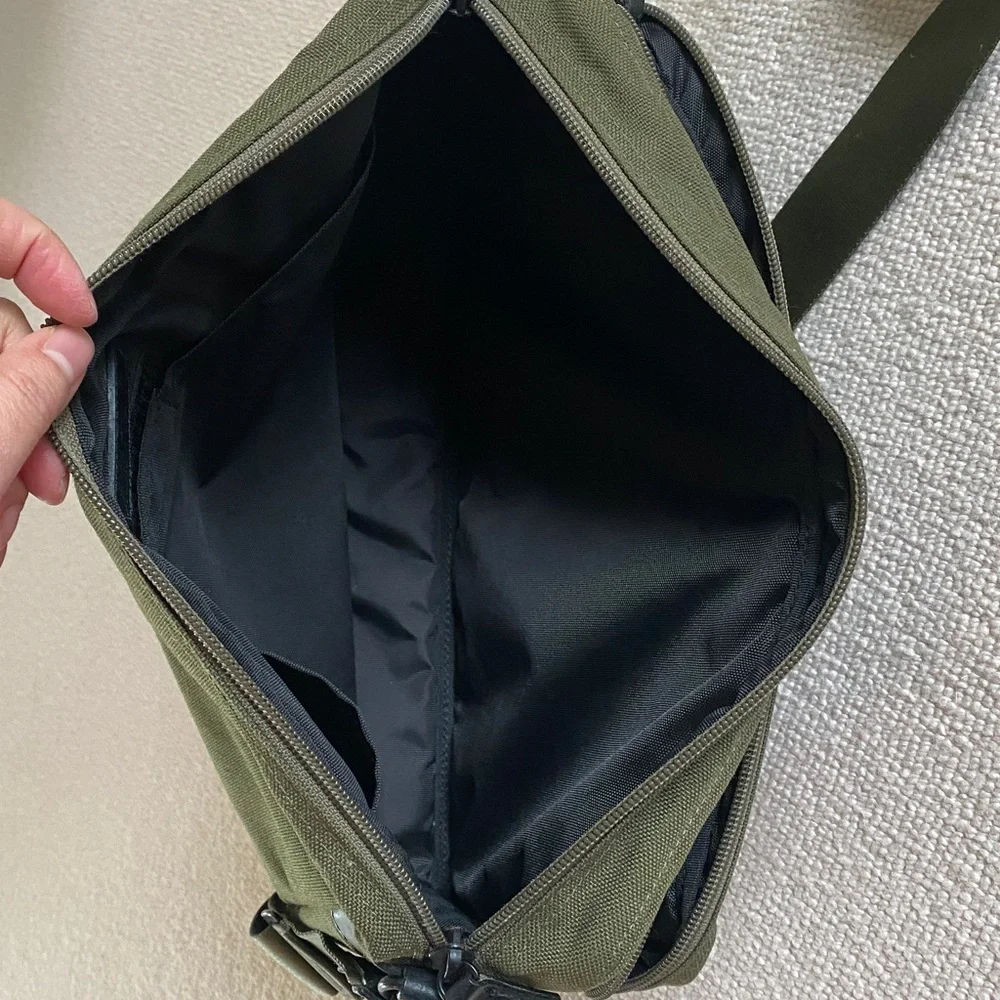 Porter Yoshida x Monocle Crossbody Bag in Olive